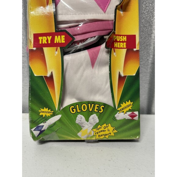 🔥 VINTAGE ORIGINAL 🔥 1994 Power Rangers Pink Kimberly Costume With Gloves - Picture 3 of 15